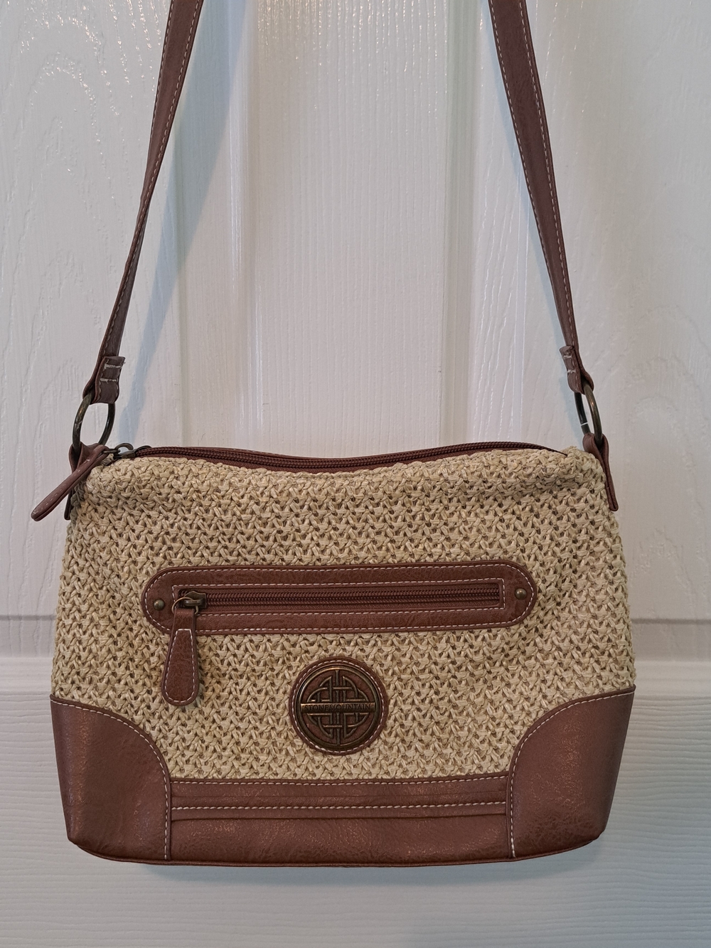 Stone Mountain Straw Shoulder Bag